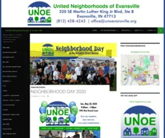 Unoevansville.org(United Neighborhoods of Evansville) Screenshot