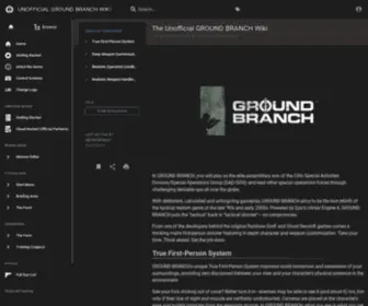 Unofficialgroundbranchwiki.com(The Unofficial GROUND BRANCH Wiki) Screenshot