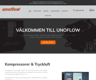 Unoflow.se(Kompressor & allt inom Tryckluft) Screenshot