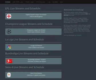 Unogoal.live(Real Time Live Reddit Soccer Streams) Screenshot