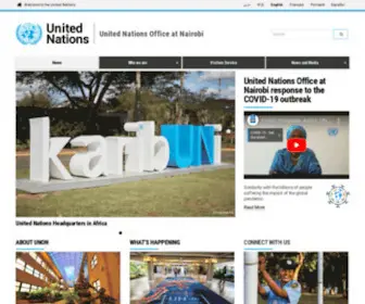 Unon.org(United Nations Office at Nairobi) Screenshot