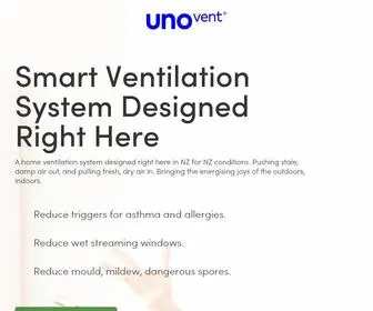 Unovent.co.nz(Smart Ventilation Systems) Screenshot