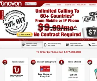 Unovon.com(VoIP Service Providers) Screenshot