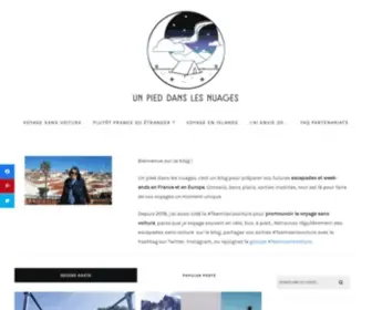 Unpieddanslesnuages.com(Blog voyage) Screenshot