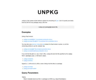 UNPKG.com(UNPKG) Screenshot