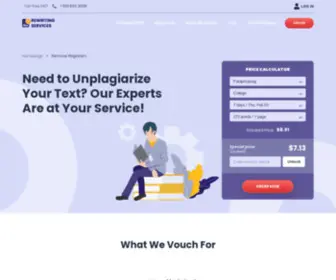 Unplagiarizer.com(In search of a website) Screenshot