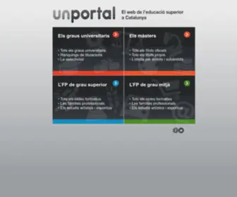 Unportal.cat(El web de l'educació superior a Catalunya) Screenshot