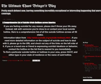 Unpromisedone.blogspot.com(The Ultimate Chaos Bringer's Blog) Screenshot