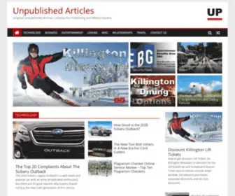 Unpublishedarticles.com(Unpublished Articles Looking For Publishing and Media Outlets) Screenshot