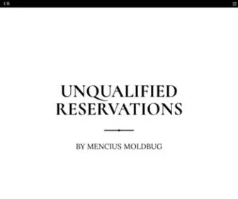 Unqualified-Reservations.org(Unqualified Reservations by Mencius Moldbug) Screenshot