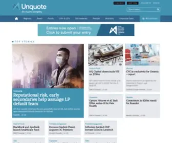 Unquote.com(Private equity and venture capital news & analysis) Screenshot