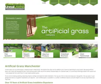 Unreallawns.co.uk(Unreal Lawns are a Manchester based company) Screenshot