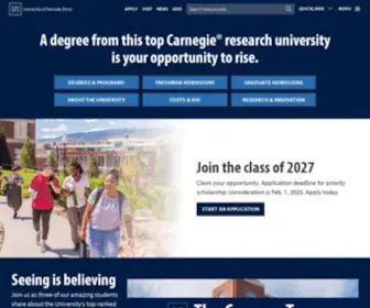 UNR.edu(University of Nevada) Screenshot