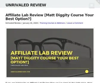 Unrivaledreview.com(Unrivaled Review) Screenshot