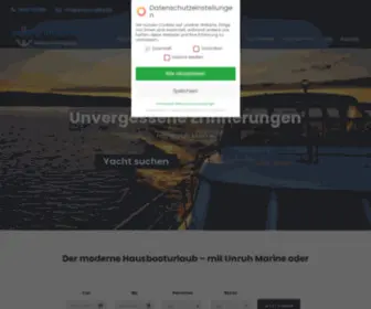 Unruh-Marine.de(Freiheit genießen und beim Urlaub auf dem Wasser entspannen) Screenshot