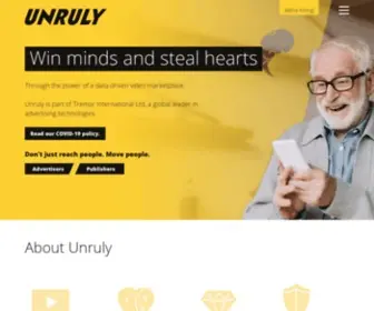 Unrulymedia.com(The Global Platform for Social Video Marketing) Screenshot