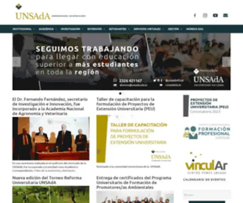 Unsada.edu.ar(Inicio) Screenshot