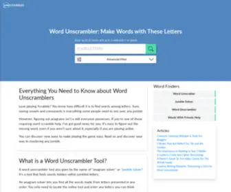 Unscrambler.co(Wordfinderx Word Finder) Screenshot