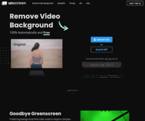 Unscreen.com(Remove the background of any video) Screenshot