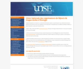 Unse.org(Union Nationale des organisateurs de Séjours de longue durée à l'Etranger) Screenshot