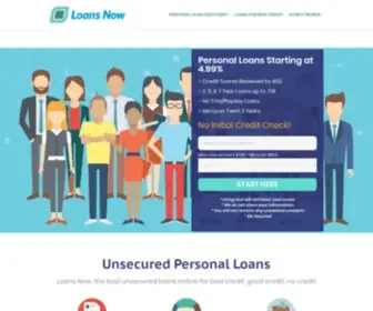 Unsecuredpersonalloansnow.com(Unsecured Personal Loans) Screenshot