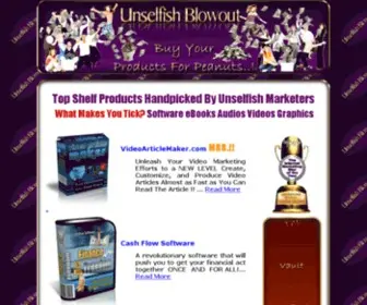 Unselfishblowout.com(Top Shelf Products For Peanuts) Screenshot