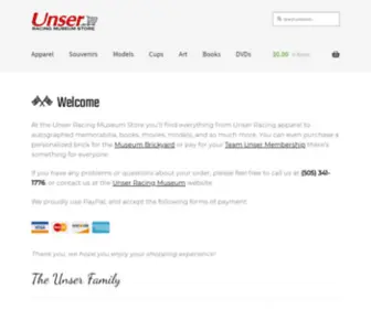 UnserracingStore.com(Where you shop after you cross the finish line) Screenshot