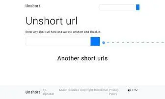 Unshort.site(Unshort and check any short url) Screenshot