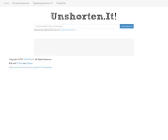 Unshorten.it(Unshorten that URL) Screenshot