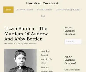 Unsolvedcasebook.com(Unsolved Casebook) Screenshot