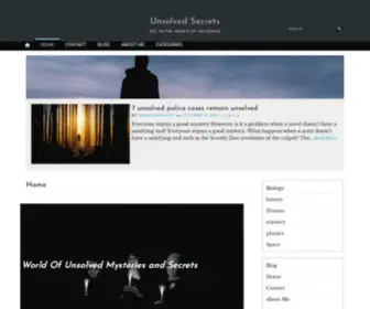 Unsolvedsecret.com(Get In The World Of Mysteries) Screenshot