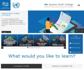 UNSSC.org(United Nations System Staff College) Screenshot