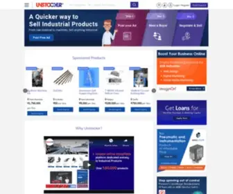 Unstocker.com(Unstocker offers listing of industrial products on the website. Unstocker) Screenshot