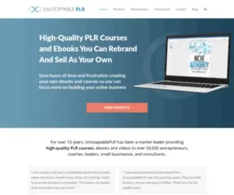 Unstoppableprofits.com(PLR Courses) Screenshot