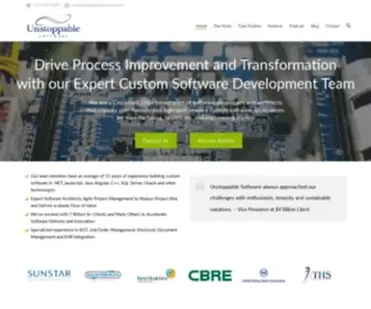 Unstoppablesoftware.com(Cincinnati Custom Software Development Company Specializing in Process Improvement for Manufacturing) Screenshot