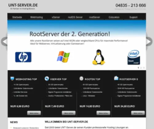 UNT-Server.de(Internet Service Provider) Screenshot