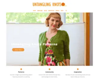 Untangling-Knots.com(Retro patterns for the modern knitter) Screenshot
