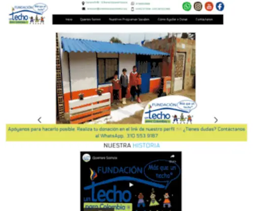 Untechoparacolombia.net(Fundacion un techo para colombia) Screenshot