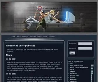 Untergrund.net(Free hosting for the demoscene) Screenshot