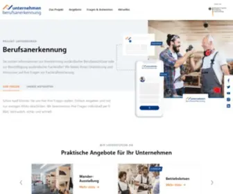 Unternehmen-Berufsanerkennung.de(Alles zum Thema Berufsanerkennung) Screenshot