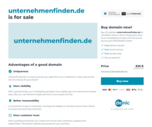 Unternehmenfinden.de(Steht zum Verkauf) Screenshot