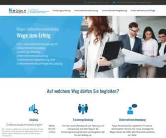 Unternehmensberatung-Leipzig.de(Krüger Unternehmensberatung Leipzig) Screenshot