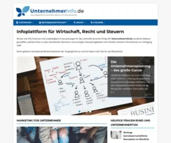 Unternehmerinfo.de(Infoplattform) Screenshot