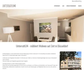 Unterrath34.de(Boardinghouse Unterrath34 Düsseldorf) Screenshot