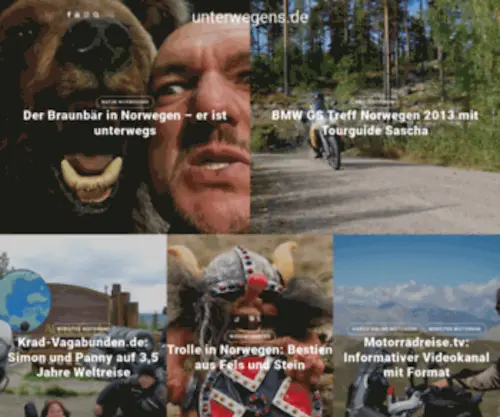 Unterwegens.de(Outdoorabenteuer und Motorradreisen in Norwegen) Screenshot