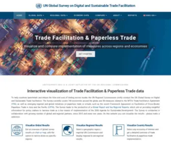 Untfsurvey.org(UN Global Survey on Digital and Sustainable Trade Facilitation) Screenshot