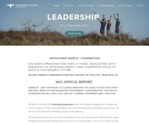 UntouchedWorldfoundation.com(The Untouched World Foundation) Screenshot