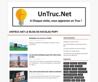 Untruc.net(Le blog de Nicolas Popy) Screenshot