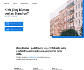 Untu.lt(Nekilnojamo turto vertinimas internetu) Screenshot