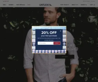 Untuckit.com(Casual men's shirts designed to be worn untucked. Regular and Slim fit button) Screenshot